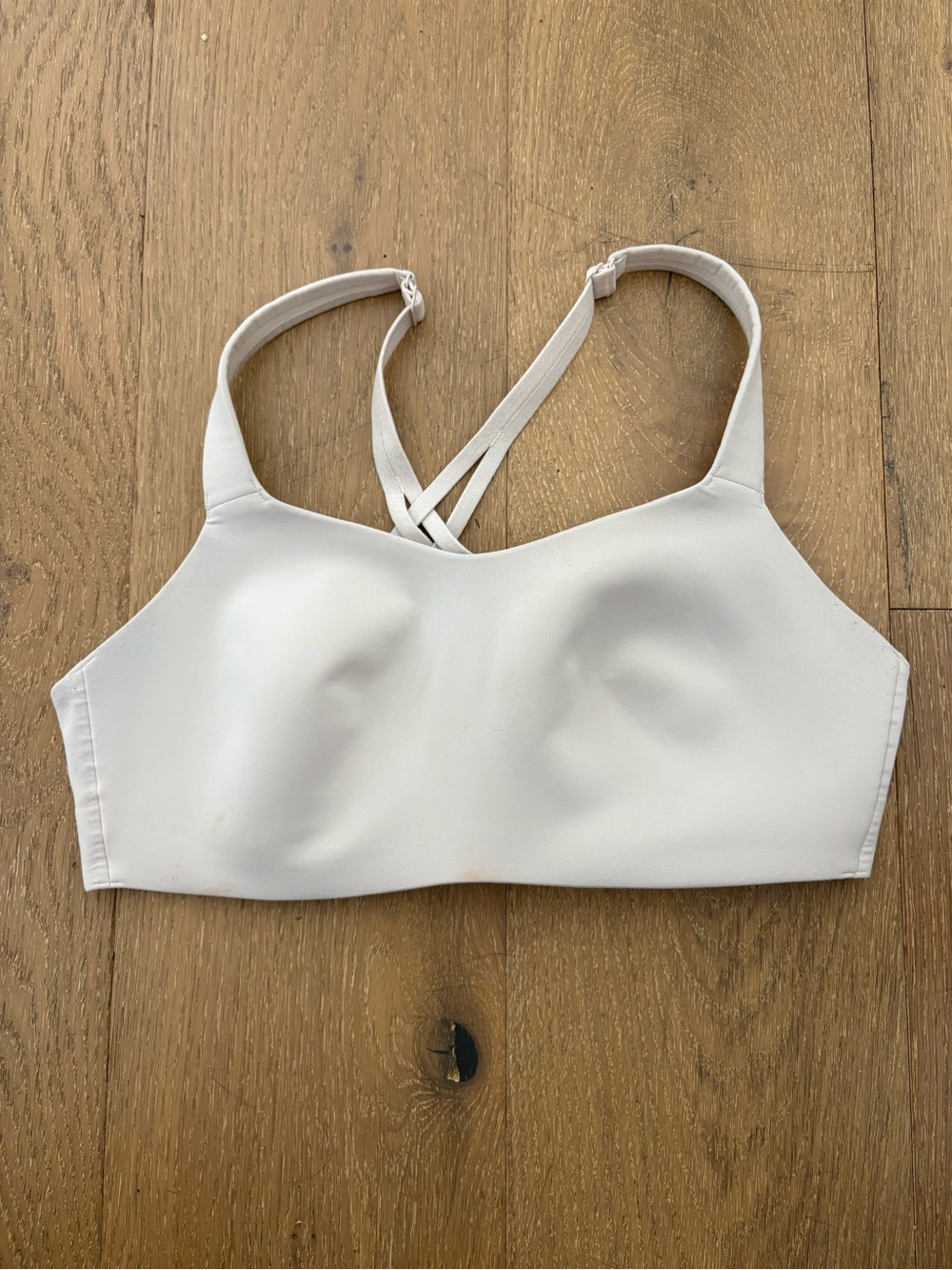 Lululemon Energy Bra High Support 36D Bone Cream Sports Bra